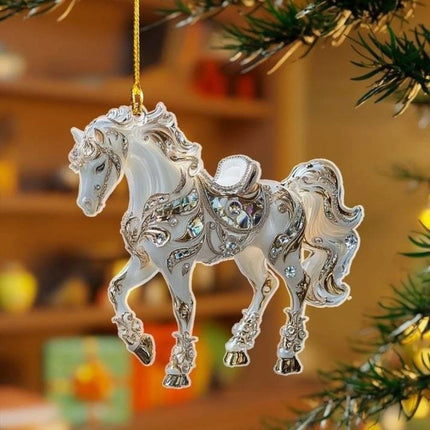 Christmas Tree Hanging Ornament, Acrylic Xmas Pendant for Tree Decorations