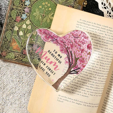 Handmade Love Heart Acrylic Decor Gift for Mom – 10x10cm