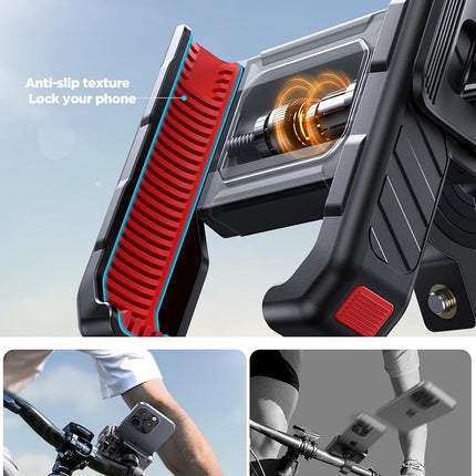 Bike Phone Mount Handlebar Holder for iPhone & Samsung 4.7-7" Phones