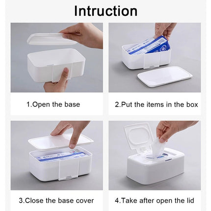 Portable Wet Tissue Box Holder for Home, Wipe & Napkin Storage Dispenser