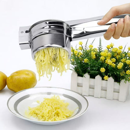 Manual Stainless Steel Juicer & Vegetable Press for Potato, Lemon, Garlic