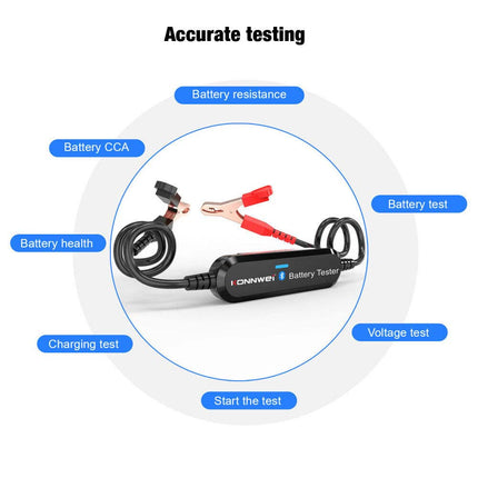 Car Battery Tester 12V - BK100 Digital Load Analyzer with Bluetooth for Smartphone