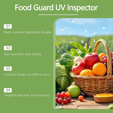 Portable UV Black Light Flashlight, UV Inspection Light for Vegetable & Food Contamination Detection