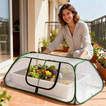Pop-Up Garden Mesh Plant Cover for Raised Beds with Storage Bag