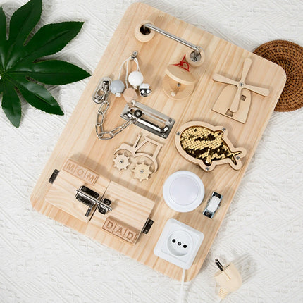 Montessori Busy Board for Toddlers – Sensory Fidget Toy, Autism & ADHD Educational Gift