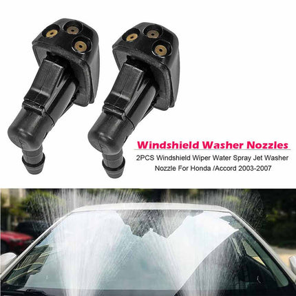 Universal Windshield Washer Nozzles (2-Pack) - Direct Replacement Front Wiper Jet Sprayers