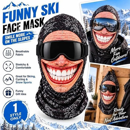 3D Funny Face Balaclava Ski Mask for Winter Outdoor Cover