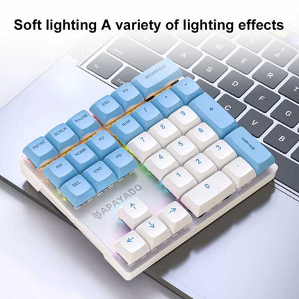 33-Key Left-Hand Mini Keyboard, PBT Keycaps, Plug & Play Keypad