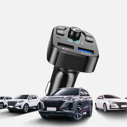 Bluetooth 5.3 FM Transmitter: 2USB-C PD 30W Fast Charge, Wireless Music & Hands-Free Kit