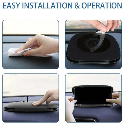 Universal Car Phone Holder [3-6 Inch] - Anti-Slip Dash Mount for GPS & Easy One-Hand Use