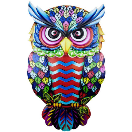 4PCS Metal Owl Fence Decor – Garden Wall Art Hanging