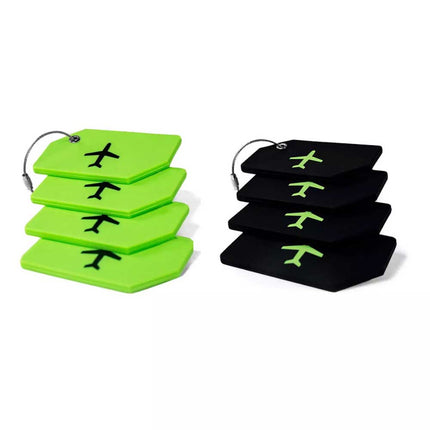 5PCS Silicone Travel Luggage Tags Suitcase ID Address Name Label