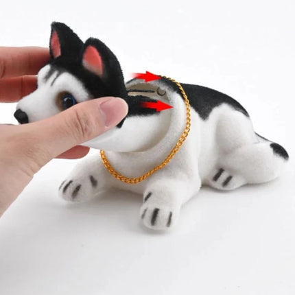 Puppy Dog Toy Swing Head Bobble Nodding Shiba Husky Car Home Decor Gift