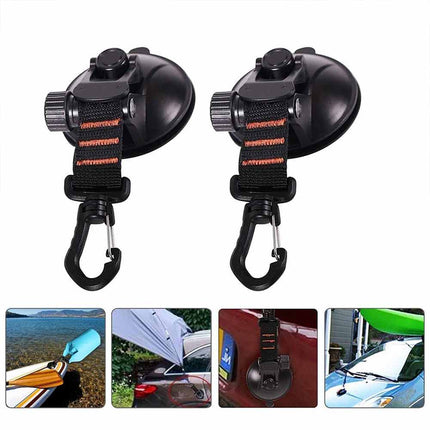 Car Suction Cup Tie-Downs (4pcs) | Heavy-Duty Anchors for Cargo, Roof Rack, Dog Guards & Awning Hooks