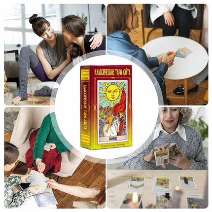 Pocket Size Russian Tarot Cards 78-Card Oracle Deck Russian Version