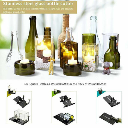 Adjustable Glass Bottle Cutter Kit with 5 Wheels Round Cutting Tool