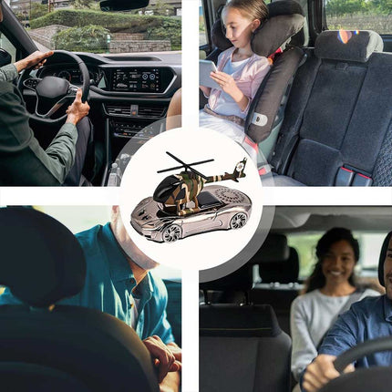 Solar Powered Rotating Car Air Freshener - Hanging Helicopter Ornament