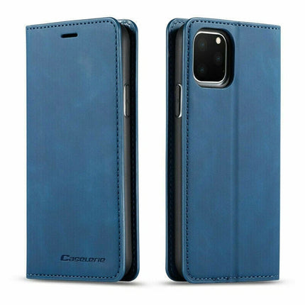 Premium Leather Magnetic Flip Wallet Case for iPhone 17