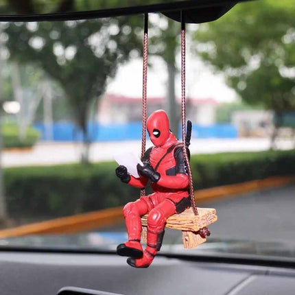 Whimsical Reading Figure Car Accessory | Swinging Dashboard Dangler