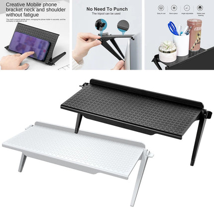 30CM Adjustable TV Computer Rack, Top Shelf Multifunction Storage