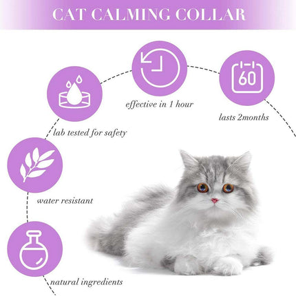 Natural Lavender Cat Calming Collar – Pheromone Relaxation 38cm
