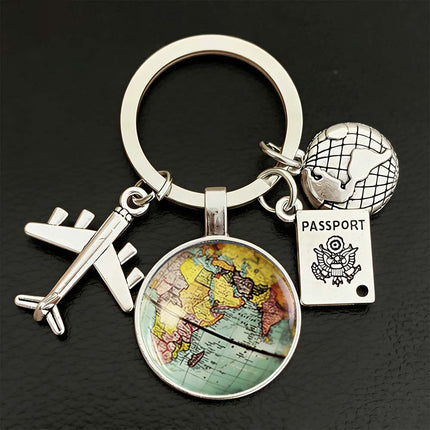 World Traveler Keyring – Souvenir Charm Collection for Luggage, Ideal Gift for Wanderers