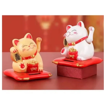 Solar powered Wealth Cat Cute Wealthy Car Home Decor