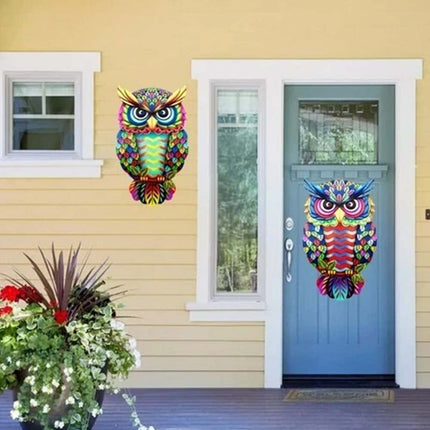 4PCS Metal Owl Fence Decor – Garden Wall Art Hanging
