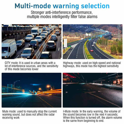 Professional Radar & Laser Detector: 360° Full-Band, GPS Red Light/Speed Camera Alert, Anti-Falsing, Voice Warnings