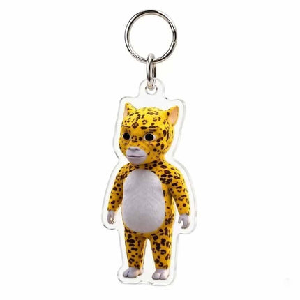 Acrylic 2D Cow Movie Bag Pendant Keychain Collectible Charm