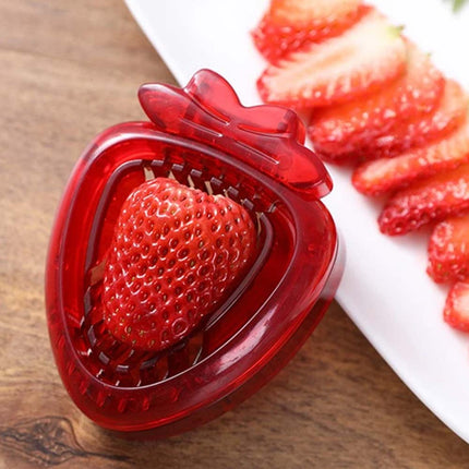 Stainless Steel Strawberry Slicer with Sharp Blade – Fruit Cutter Tool