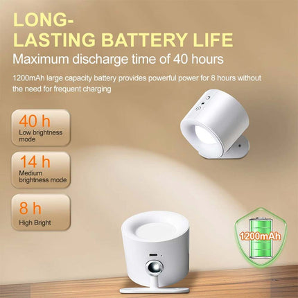 Rechargeable Magnetic LED Wall Sconce Night Lamp with Remote