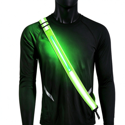 Flashing LED Reflective Safety Sash Belt for Night Walking Gear