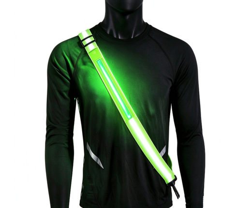 Flashing LED Reflective Safety Sash Belt for Night Walking Gear