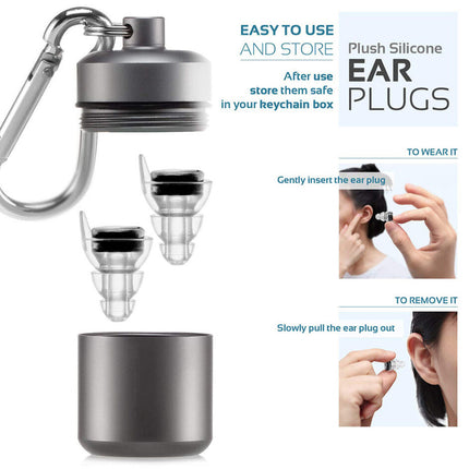 High Fidelity Concert Earplugs 24dB Reusable for Musicians & Festivals