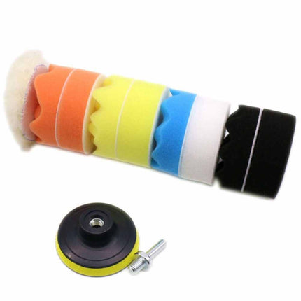 22Pcs Car Polishing Pads Kit - 5 Inch Buffing & Waxing Pads Set with Backing Plate for Drill/Polisher