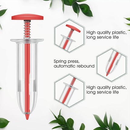 Handheld Seed Dispenser Set of 4, Manual Seeder Sower for Garden Pots & Planting
