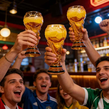 2026 World Cup Trophy Beer Glass - Iridescent Football Bar Mug Decor