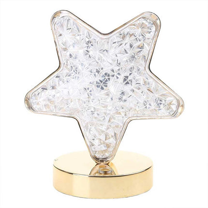 Star LED Crystal Table Lamp USB Rechargeable Touch Dimmable Night Light