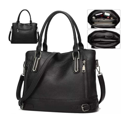 PU Leather Shoulder Tote Bag, Crossbody Purse for Women