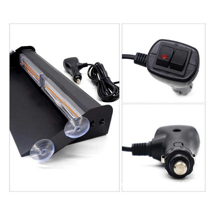 12V-24V Amber LED Strobe Beacon - Waterproof Vehicle Roof Warning Light for Recovery & Emergency