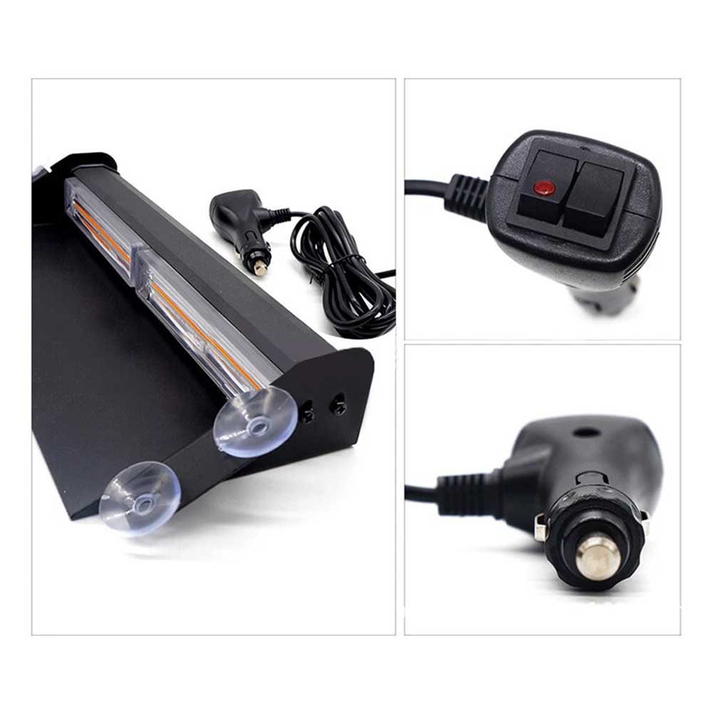 12V-24V Amber LED Strobe Beacon - Waterproof Vehicle Roof Warning Light for Recovery & Emergency