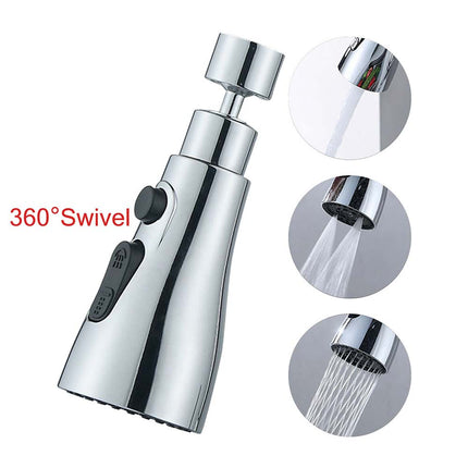 360° Swivel Faucet Sprayer Head, 3-Mode Nozzle Replacement