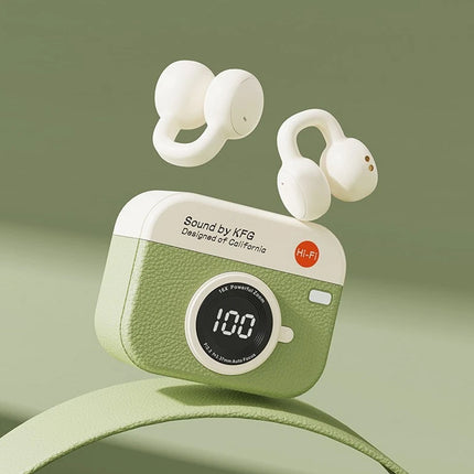 Wireless Clip-On Earbuds Open Ear Bluetooth Headset for iPhone Android