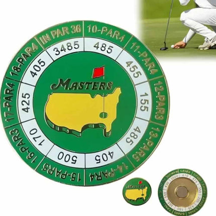 2024 Golf Tournament Scorecard Ball Marker Coin with Magnetic Hat Clip