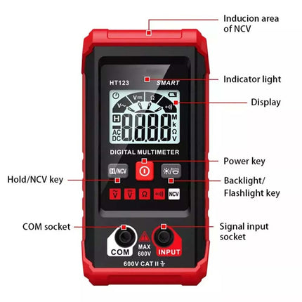 2000 Counts Smart Digital Multimeter Auto-Ranging Voltmeter for Measurement