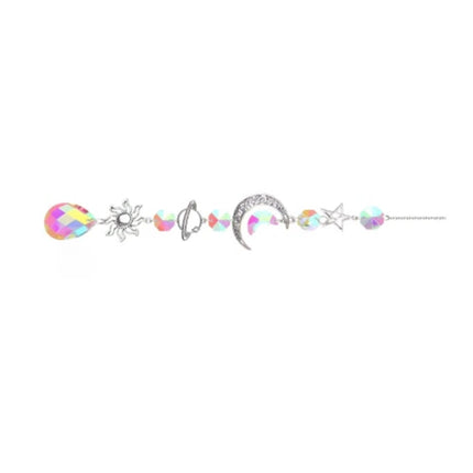 Moon & Star Crystal Wall Hanging Wind Chime for Modern Home Decor