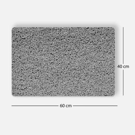 Grey Loofah Non Slip Quick Dry Bath Mat Super Absorbent Anti Mould 60x40cm