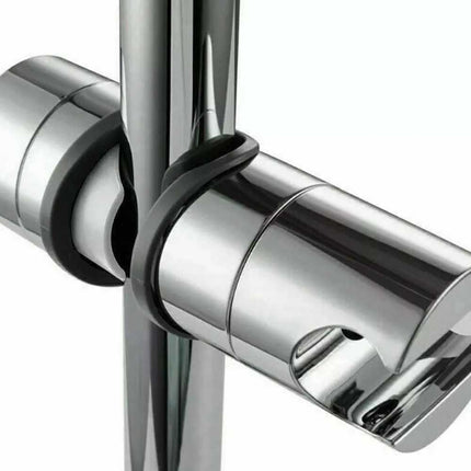 Adjustable Shower Riser Rail Holder & Hose Slider Clamp