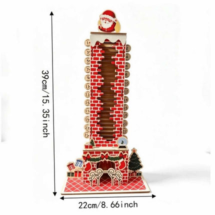 24-Day Xmas Countdown Santa Chimney Calendar Christmas Puzzle Toy